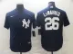 MLB New York Yankees #26 LeMahieu Blue Nike Game Jersey