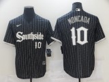 MLB Chicago White Sox #10 Yoan Moncada Black 2021 City Connect Jersey