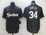 MLB Chicago White Sox #34 Kopech Black 2021 City Connect Jersey