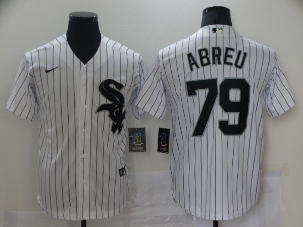 MLB Chicago White Sox #79 Jose Abreu White Game Nike Jersey