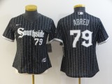 Women MLB Chicago White Sox #79 Jose Abreu Black 2021 City Jersey