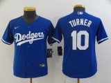 Youth MLB Los Angeles Dodgers #10 Turner Blue Game Nike Jersey