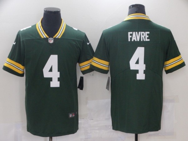 Men's Green Bay Packers #4 Favre Green 2021 NFL Draft  Vapor Untouchable Limited Jersey