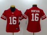 Women Nike San Francisco 49ers 16 Joe Montana Red Vapor Untouchable Limited Jersey