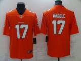 Men's Miami Dolphins #17 Waddle Orange Vapor Untouchable Limited Jersey