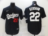 MLB Los Angeles Dodgers #22 Kershaw Black Game Men's Jersey