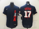 MLB Los Angeles Angels #17 Shohei Ohtani 2021 Navy All-Star Jersey