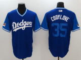 MLB Los Angeles Dodgers #35 Cody Bellinger  Cody Love  Majestic Royal Players Weekend Jersey