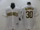 MLB San Diego Padres #30 Hosmer White Strip Game Nike Jersey