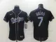 MLB Los Angeles Dodgers #7 Julio Urias 2021 Black Iridescent Logo Flex Elite Jersey
