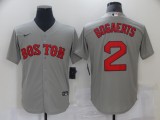 MLB Boston Red Sox #2 Bogaerts Grey Game Nike Jersey