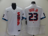 MLB San Diego Padres #23 Fernando Tatis Jr. 2021 White All-Star Flex Base Elite Jersey