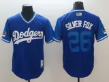 MLB Los Angeles Dodgers #8 Manny Machado  El Ministro  Majestic Royal Players Weekend Jersey