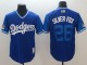 MLB Los Angeles Dodgers #8 Manny Machado  El Ministro  Majestic Royal Players Weekend Jersey