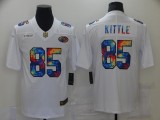 Men's San Francisco 49ers #85 George Kittle White Crucial Catch Limited Jersey