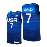 USA Basketball #7 Kevin Durant 2021 Blue Tokyo Olympics Stitched Away Jersey