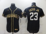 MLB San Diego Padres #23 Fernando Tatis Jr. 2021 Black Golden Edition Flex Base Elite Jersey
