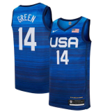 USA Basketball #14 Draymond Green 2021 Blue Tokyo Olympics Jersey