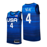 USA Basketball #4 Bradley Beal 2021 Blue Tokyo Olympics Stitched Away Jersey