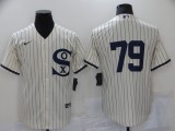 MLB Chicago White Sox #79 Jose Abreu 2021 Cream/Navy Field Of Dreams Jersey