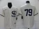 MLB Chicago White Sox #79 Jose Abreu 2021 Cream/Navy Field Of Dreams Jersey