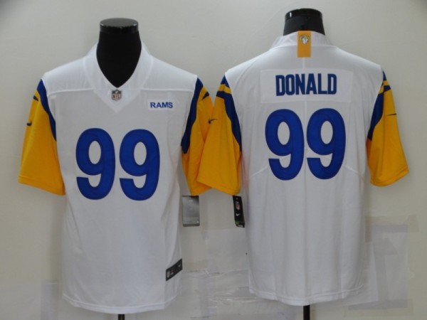 Men's Los Angeles Rams #99 Aaron Donald White Vapor Limited Stitched NFL Jersey