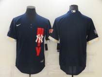 MLB New York Yankees Blank 2021 Navy All-Star Flex Base Elite Jersey