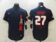 MLB Los Angeles Angels #27 Trout 2021 Navy All-Star Flex Base Elite Jersey