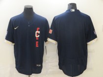 MLB Cleveland Indians Blank 2021 Navy All-Star Flex Base Elite Jersey