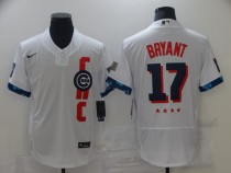 MLB Chicago Cubs #17 Kris Bryant 2021 White All-Star Flex Base Elite Jersey