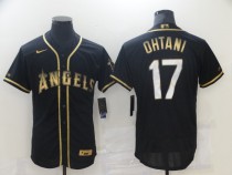 MLB Los Angeles Angels #17 Shohei Ohtani 2021 Black Golden Championship Jersey