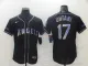 MLB Los Angeles Angels #17 Shohei Ohtani 2021 Black Iridescent Logo Flex Elite Jersey