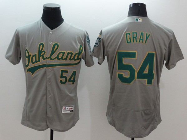 MLB Oakland Athletics #54 Gray Grey Flex Base Elite Jersey