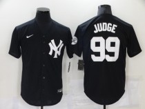 MLB New York Yankees #99 Judge Black Throwback Nike Game Jersey