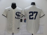 MLB Chicago White Sox #27 Lucas Giolito 2021 Cream/Navy Field Of Dreams Flex Base Elite Jersey