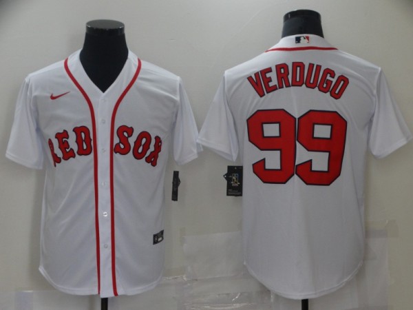 MLB Boston Red Sox #99 Verdugo White Game Nike Jersey