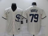 MLB Chicago White Sox #79 Jose Abreu 2021 Cream/Navy Field Of Dreams Jersey