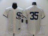 MLB Chicago White Sox #35 Frank Thomas 2021 Cream/Navy Field Of Dreams Flex Base Elite Jersey