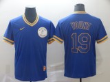 MLB Milwaukee Brewers #19 Yount Blue Game Nike Jersey