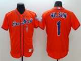 MLB New York Mets #1 Wilson Orange Flex Base Elite Jersey