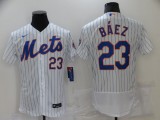 MLB New York Mets #23 Baez White Flex Base Elite Jersey