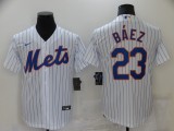 MLB New York Mets #23 Baez White Game Jersey