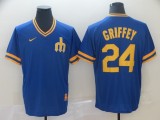 MLB Seattle Mariners #24 Ken Griffey Blue Game Nike Jersey