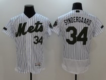 MLB New York Mets #34 Syndergarrdo White Flex Base Elite Jersey