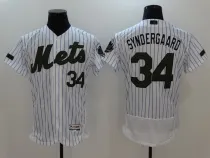 MLB New York Mets #34 Syndergarrdo White Flex Base Elite Jersey