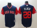 MLB Boston Red Sox #28 J.D. Martinez Flaco Navy/Red 2018 Players Weekend Game Jersey