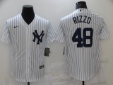 MLB New York Yankees #48 Rizzo White Game Jersey