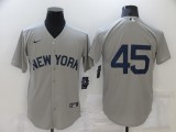 MLB New York Yankees #45 Jordan Grey Game Nike Jersey