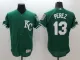 MLB Kansas City Royals#13 Perez Green Flex Base Elite Jersey