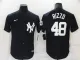 MLB New York Yankees #48 Anthony Rizzo Black Throwback Nike Game Jersey